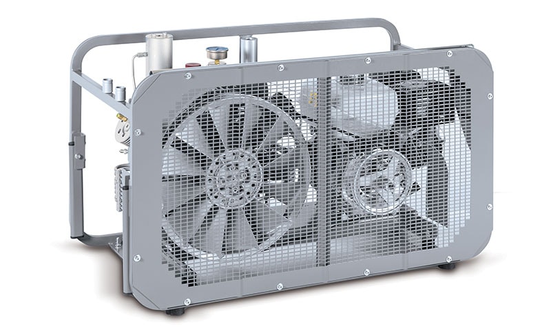 Piston reciprocating air compressor for garage and workshop use