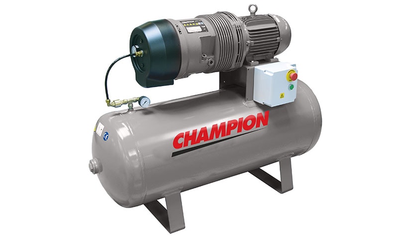 Rotary vane air compressor for industrial and workshop environments