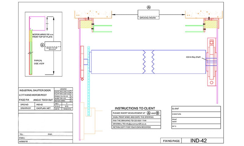 Engineer conducting an industrial door site survey