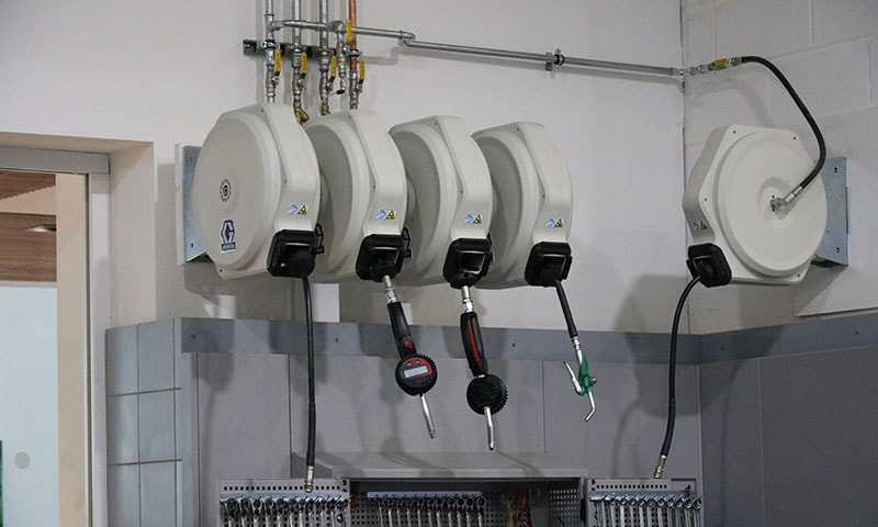 Automated fluid management system showing design efficiencies