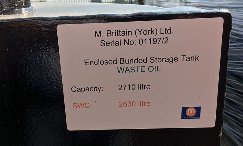 Oil storage regulations compliance documentation