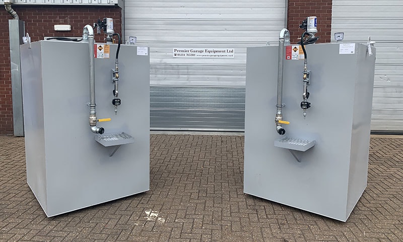 Waste oil collection unit and tank equipment